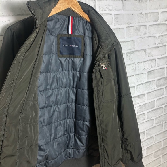 Men's filled Performance Bomber green Jacket M - Picture 7 of 16